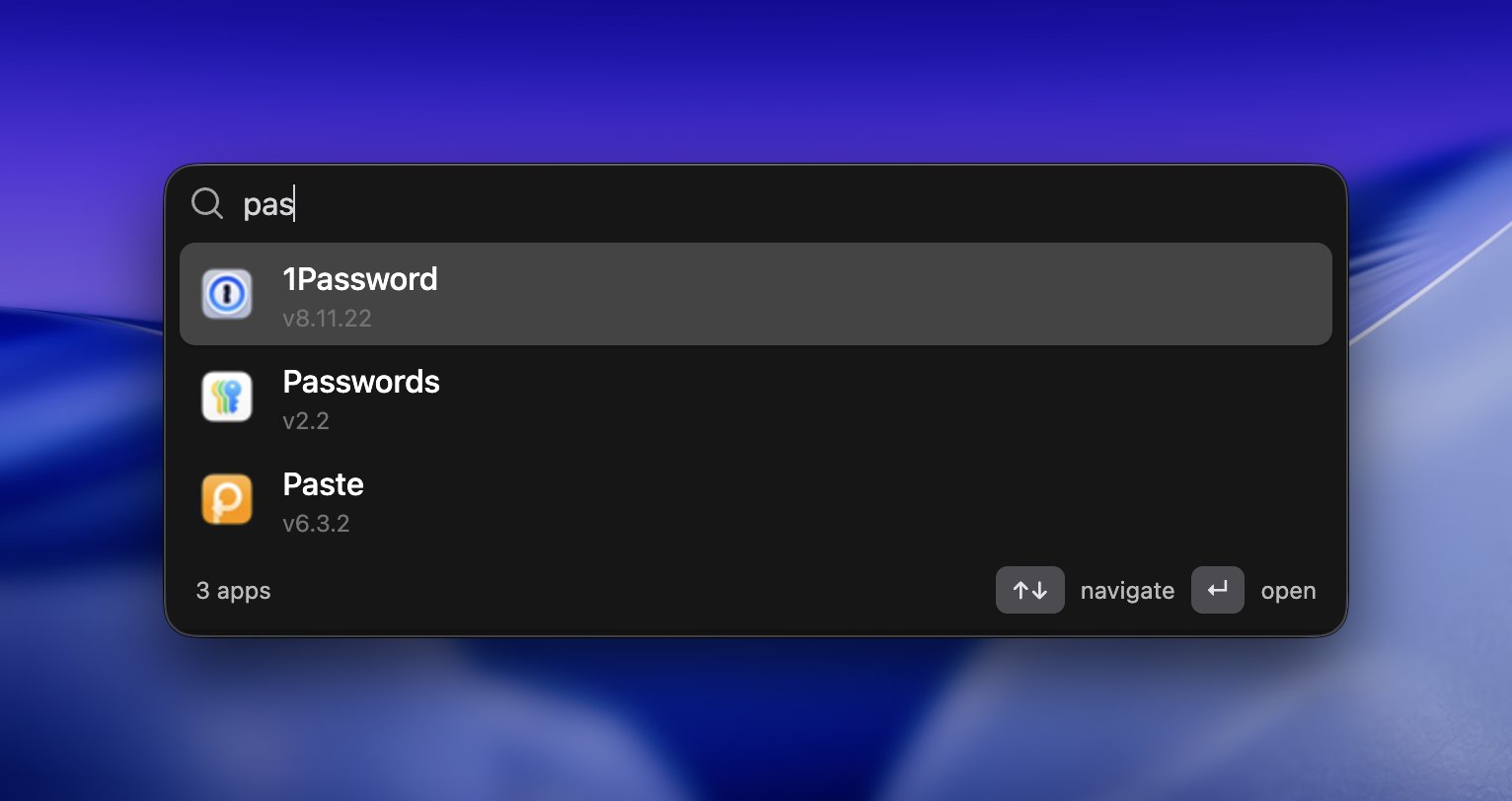 Spotlight-like app launcher